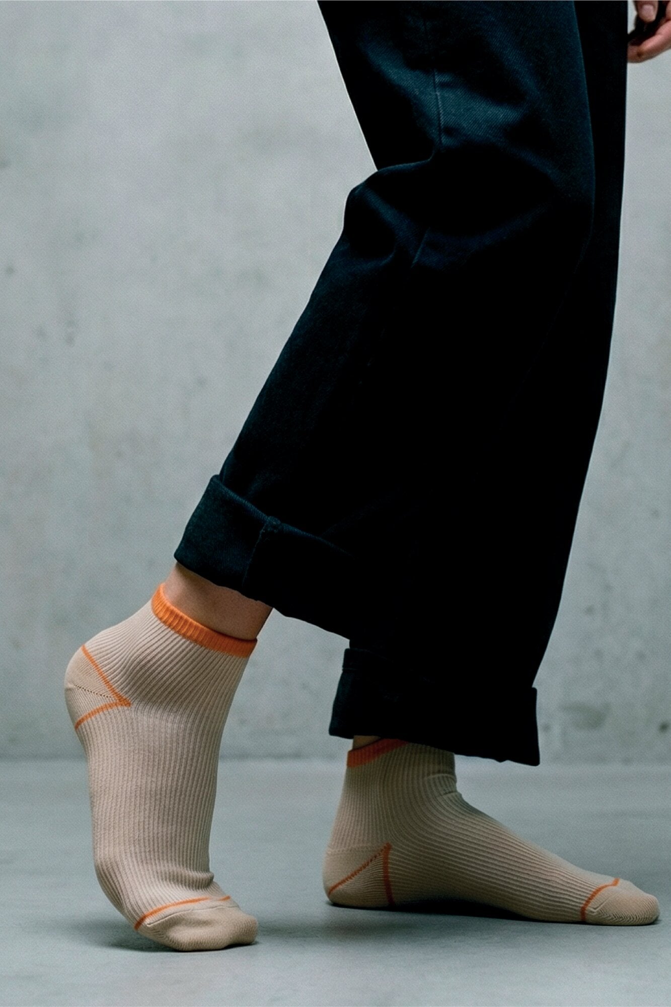 Nice strømper - Smoke Grey/Golden Poppy